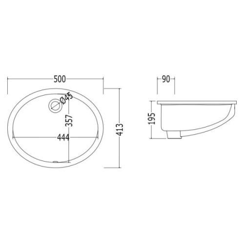 Раковина встраиваемая Devon&Devon White 50 RALS50/ST - фото 2