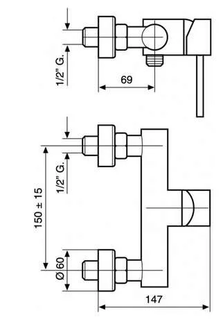 Смеситель для душа Emmevi Piper 45002 - фото 2