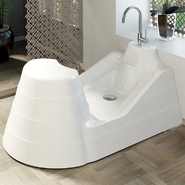 Акриловая ванна Радомир Вуду 1-01-0-0-1-165, 120 х 80 см, с каркасом, сливом-переливом, торцевой панелью, белая - фото 3