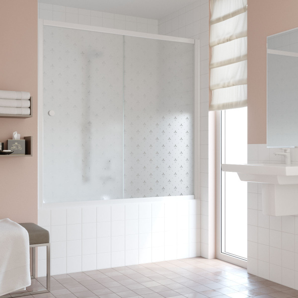 Душевая шторка на ванную стекло флёр-де-лис Vegas-glass ZV 180 R05 R - фото 49