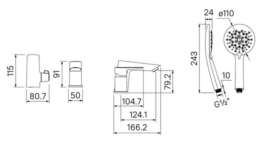 Смеситель для ванны IDDIS Cloud на 3 отверстия, для ванны - фото 2