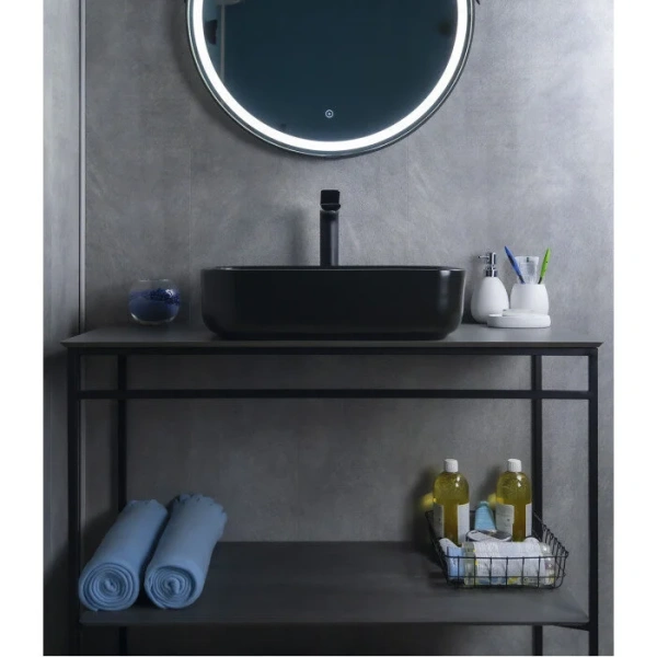 Раковина GID Geometrico Bm1304 50 см черная матовая - фото 4