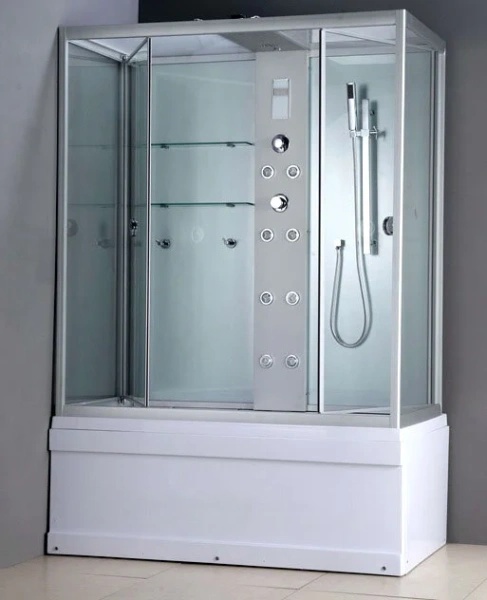 Душевой бокс Timo Lux 168x90 см стекло прозрачное, с ванной - фото 5