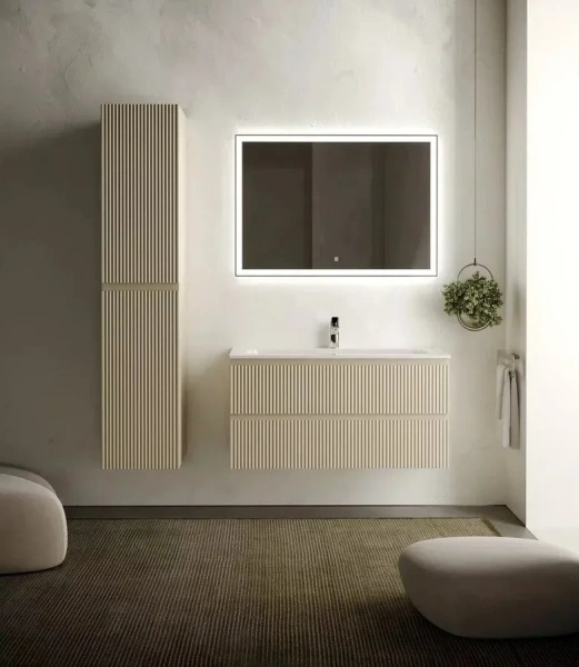 Тумба с раковиной подвесная Sancos Snob R SNR100 см с ящиками, подвесная, пристенная - фото 4