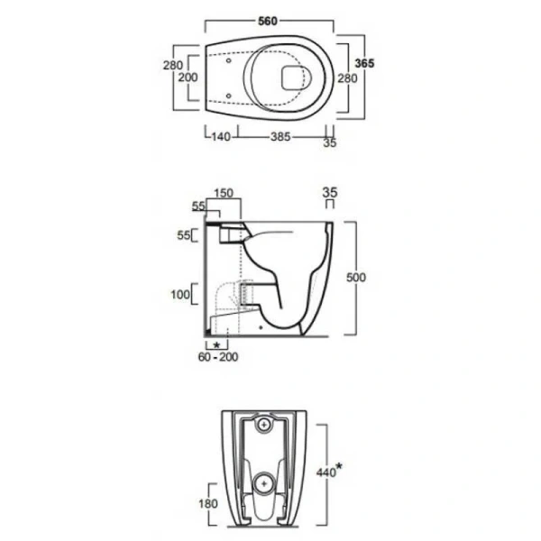 Унитаз напольный Simas Vignoni VI21bi с высокой чашей - фото 2