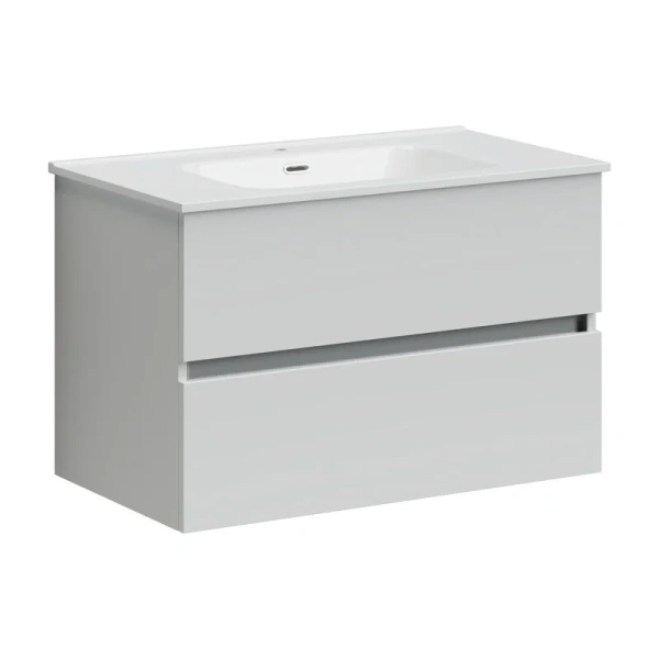 Тумба с раковиной подвесная Sancos Urban UR80W 80 см с ящиками