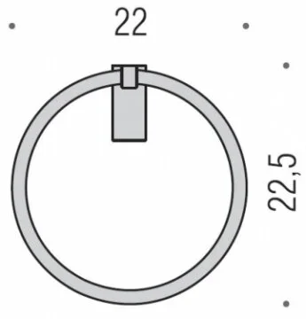 Полотенцедержатель Colombo Luna кольцо - фото 2
