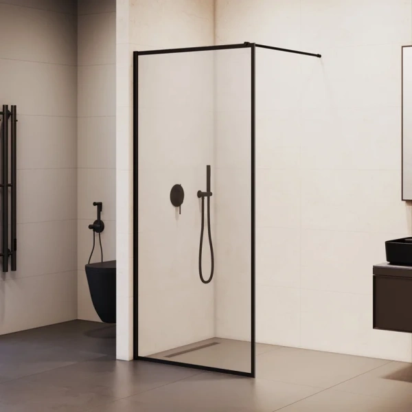Душевая перегородка RGW Walk In WA-012B 100 см профиль черный - фото 2