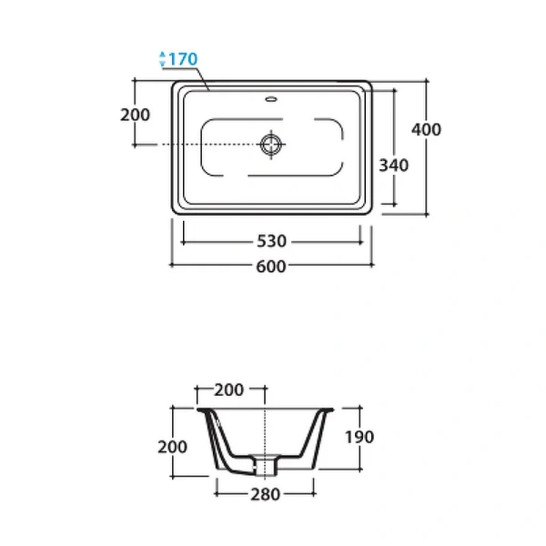 Раковина встраиваемая Globo Cortona VA083, современные, hi-tech - фото 2