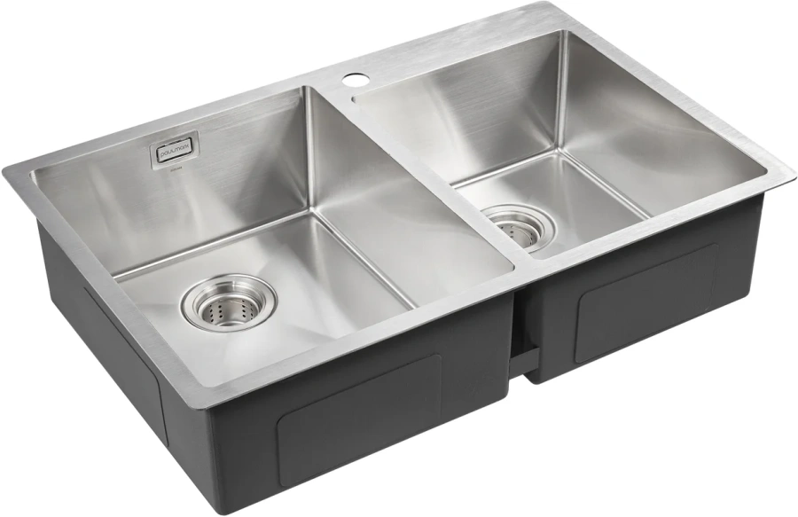 Мойка для кухни Paulmark Berman PM517851 78 см прямоугольная, из нержавеющей стали, стальные, металлические - фото 3