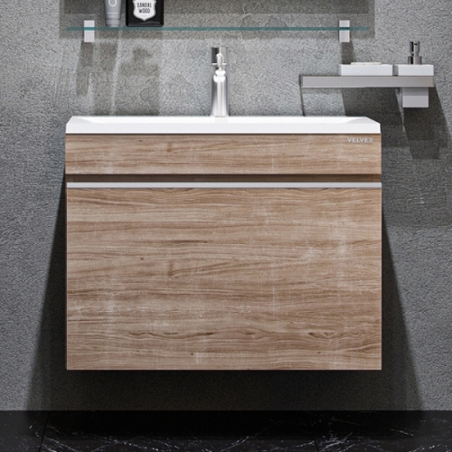 Тумба с раковиной подвесная Velvex Pulsus tpPUL.70-2 70 см с ящиком - фото 4