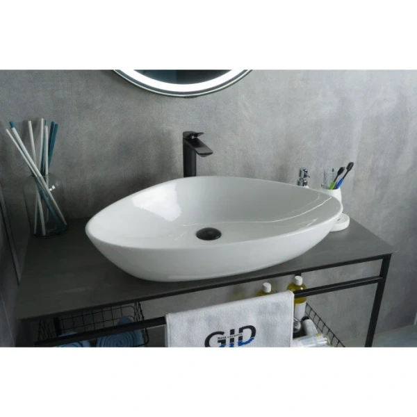 Раковина GID Creativo N9062 67 см белая - фото 3