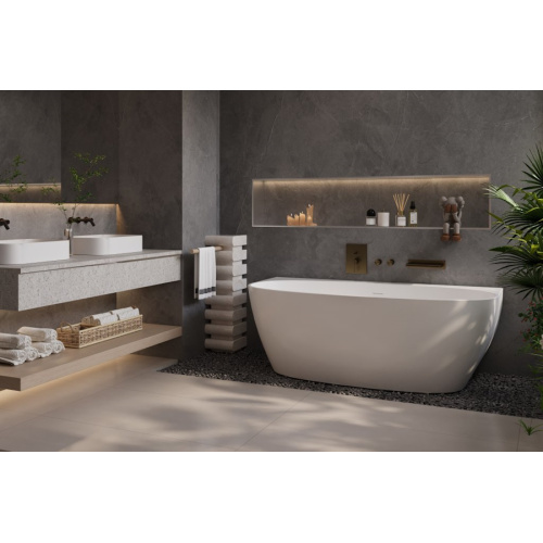 Ванна акриловая Cezares Stylus 180x80 см пристенная - фото 3