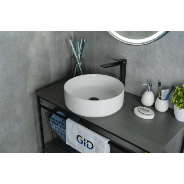 Раковина GID Esfera N9424 40 см белая - фото 4