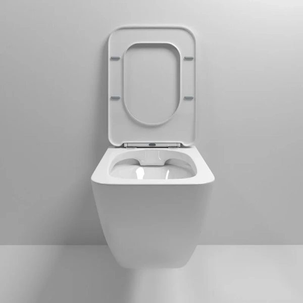 Унитаз подвесной Grossman белый глянцевый, недорогие, безободковые, сиденье с микролифтом , с антивсплеском - фото 6