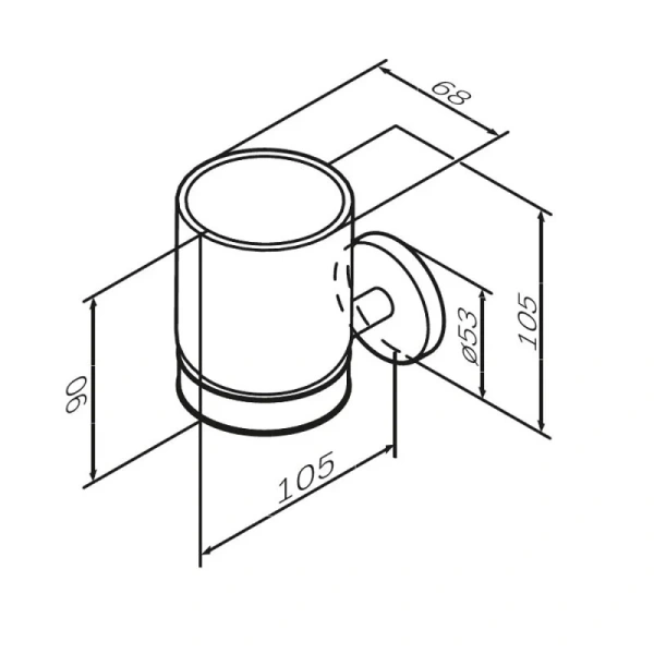 Стакан для ванной Am.Pm X-Joy золото - фото 2