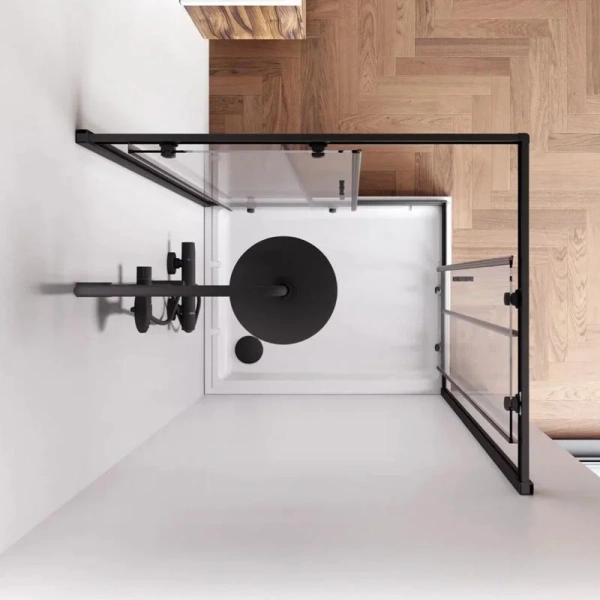 Душевой уголок Am.Pm Gem 100х80 см профиль черный - фото 4