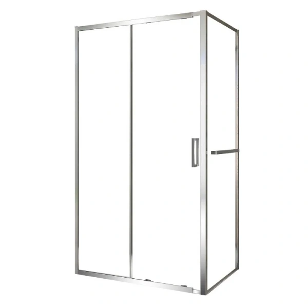 Душевой уголок Black&White Stellar Wind 7151400 + 720800 140x80 см профиль хром, со средним поддоном - фото 8