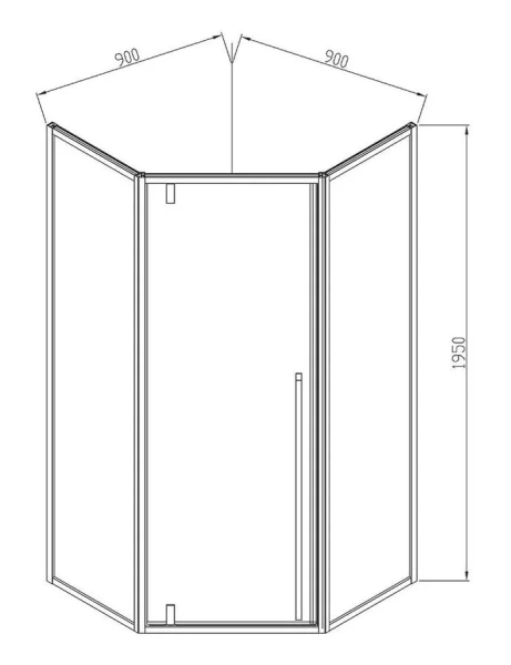 Душевой уголок Vincea Penta VSP-3P900CL 90x90 см стекло прозрачное - фото 2