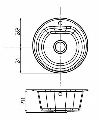 Мойка для кухни Акватон Мида 51 см жемчуг, врезные - фото 2