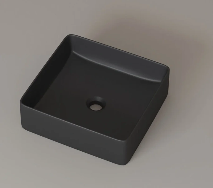 Раковина IDDIS Slide 36 см серая матовая, маленькие, в форме чаши, квадратная - фото 5