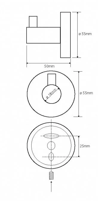 Крючок для ванной Bemeta Neo матовый хром - фото 2