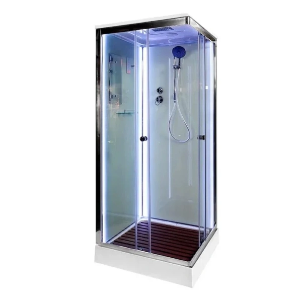 Душевая кабина Deto K 100x100 см с led подсветкой - фото 1