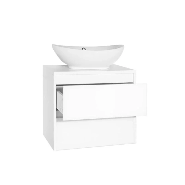 Тумба под раковину подвесная Style Line Монако 60 см осина белая, современная, hi-tech - фото 3