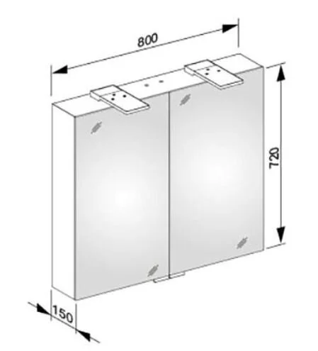 Зеркальный шкаф с подсветкой Keuco Royal 15 80 см с розеткой - фото 2
