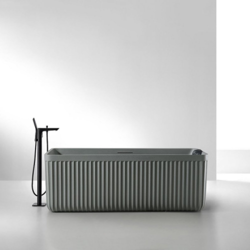 Ванна из искусственного камня ALTROBAGNO Cinzia 090109 170x75 см cement grey, без гидромассажа, большие - фото 6