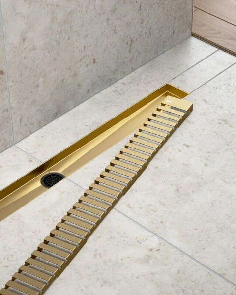 Душевой лоток Timo Drain Systems 80 см золото матовое - фото 1