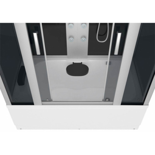 Душевой бокс, задние стенки чёрные, стекло тонированное, Erlit ER 4515TP-C4, с раздвижными дверьми - фото 6