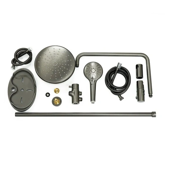 Душевая стойка Lemark Bronx LM3788 c верхней душевой лейкой - фото 3