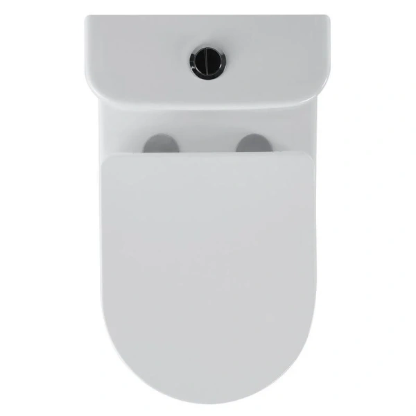 Унитаз компакт Black&White Universe с сиденьем микролифт, безободковые, сиденье с микролифтом , с антивсплеском, компакт, низкие - фото 5