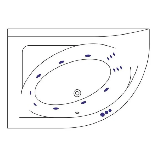 Ванна гидромассажная Excellent Aquarella Smart 170 x 110 см, левая, белый/хром, WAEX.ARL17.SMART.CR, 170 см - фото 8