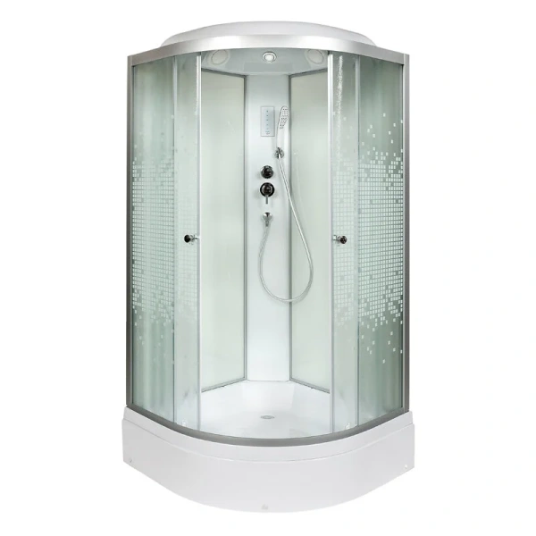 Душевая кабина Deto L 100x100 см с электрикой, со средним поддоном - фото 3