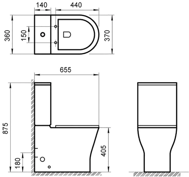 Унитаз компакт Belbagno Acqua BB340CPR безободковый, унитаз-компакт - фото 6