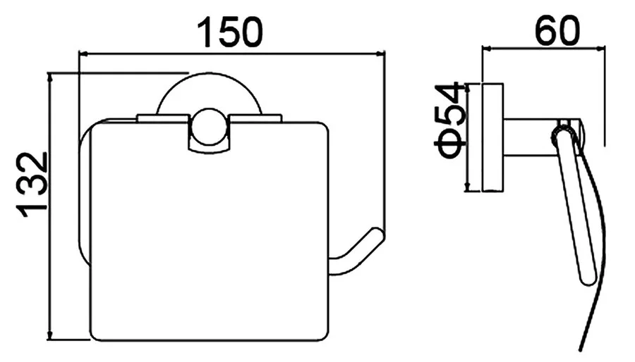 Бумагодержатель Timo Saona хром - фото 3