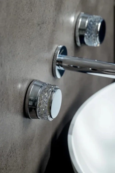 Смеситель для раковины Boheme Aura хром, скрытого монтажа, встраиваемые в стену - фото 6