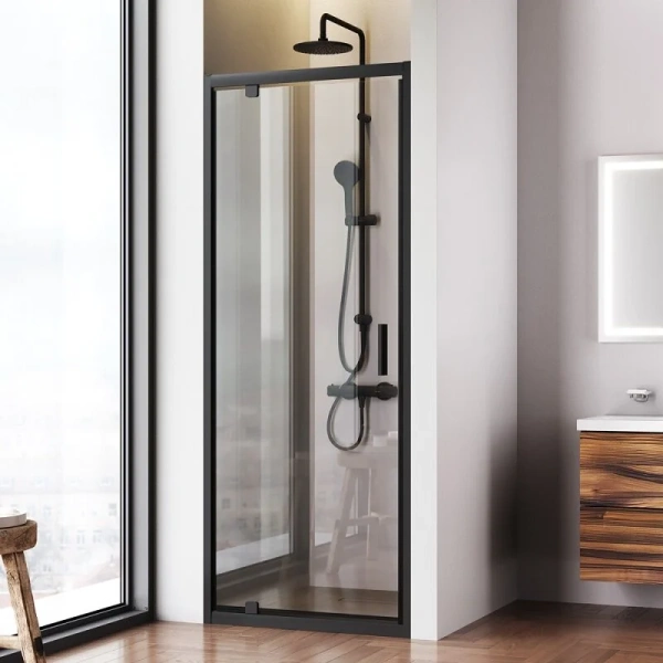 Душевая дверь в нишу Am.Pm Gem 80 см профиль черный - фото 3
