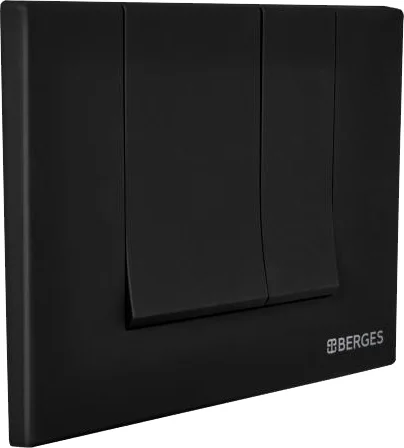 Клавиша смыва BERGES Novum S5 черная Soft Touch, слив эконом-стандарт с двумя клавишами - фото 3