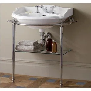 Консоль под раковину с полотенцедержателями и стеклянной полочкой Devon&Devon Boston DEBOSTON