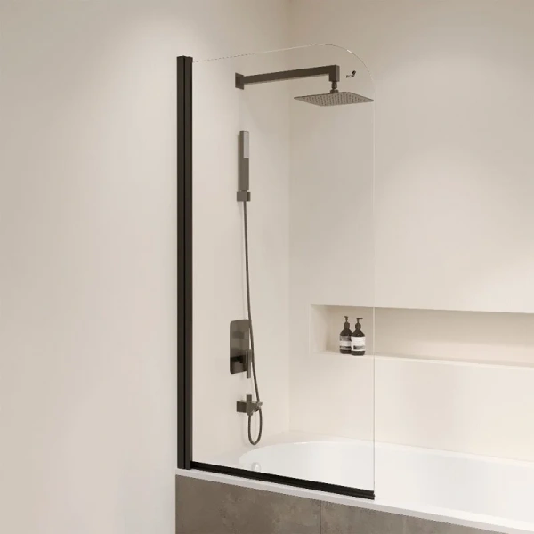 Шторка для ванны RGW Screens SC-109B 70x140 см профиль черный - фото 4