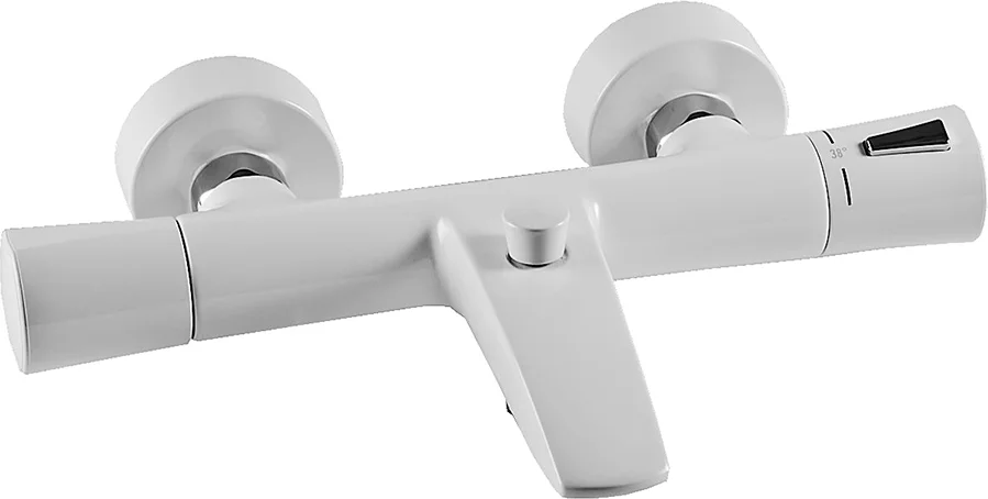 Смеситель для ванны Kludi Zenta белый/хром, настенные - фото 5