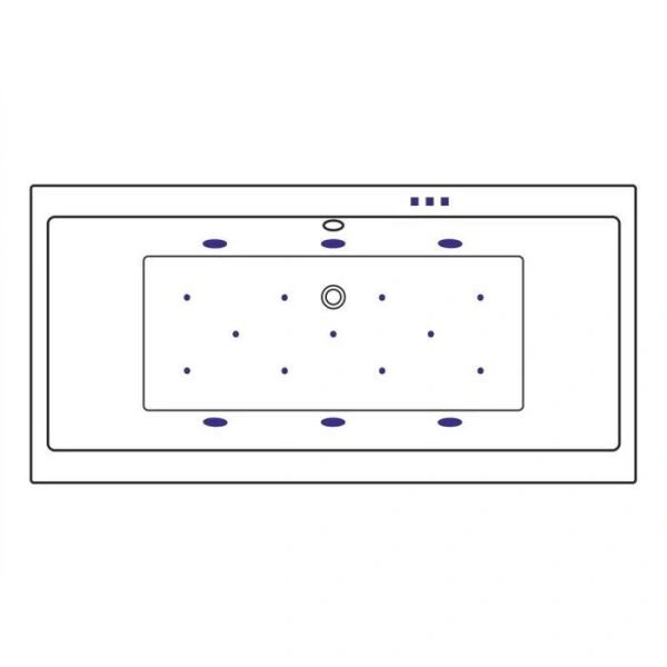 Ванна гидромассажная Excellent Pryzmat Relax 190 x 90 см, белый/хром, WAEX.PRY19.RELAX.CR - фото 3