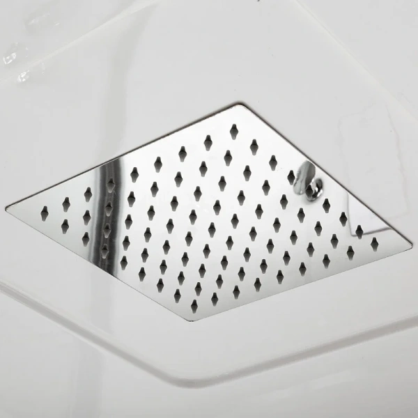 Душевая кабина Deto K 90x90 см с led подсветкой, со стеклянными задними стенками - фото 8