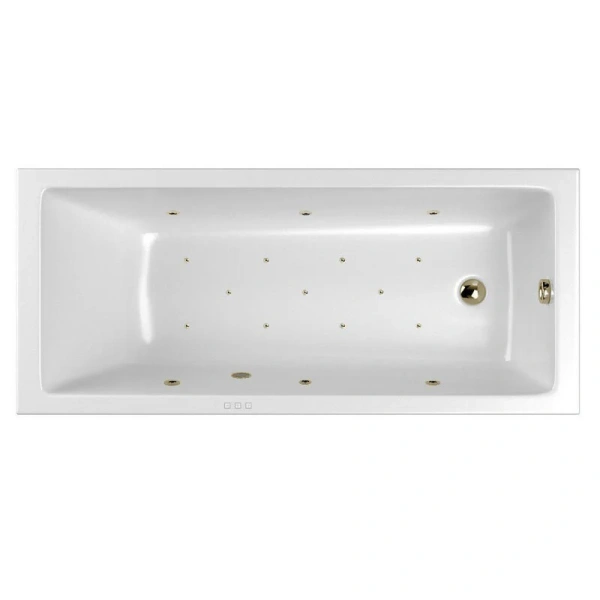 Ванна гидромассажная Whitecross Wave Slim Relax, 160 х 70 см, белая/бронза, 0111.160070.100.RELAX.BR - фото 2
