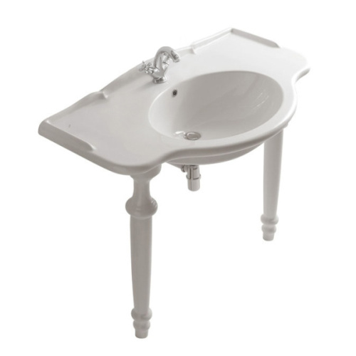 Раковина Globo Paestum 110 см белая - фото 3