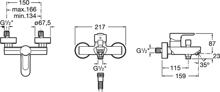 Смеситель для ванны Roca L20 хром - фото 3