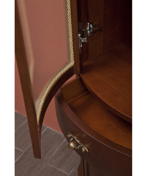 Шкаф-пенал, петли слева, цвет орех матовый, фурнитура бронза, La Beaute Nora index_1 - фото 3